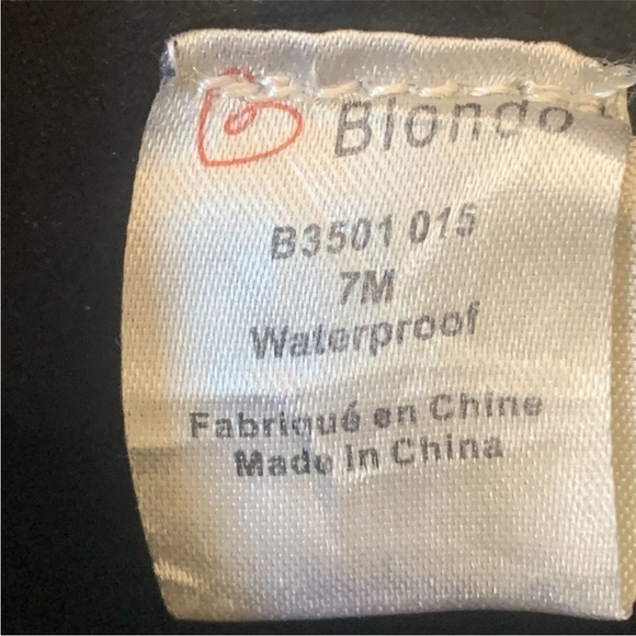 Blondo Glenda Black Suede Platform Front Zip Waterproof Sneaker Size 7M - Picture 8 of 10